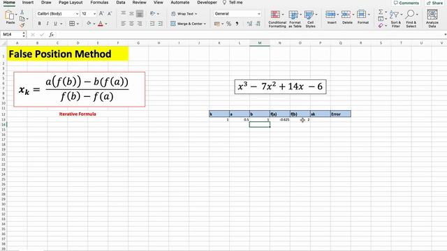 False Position Method on Excel [Numerical Methods] смотреть онлайн