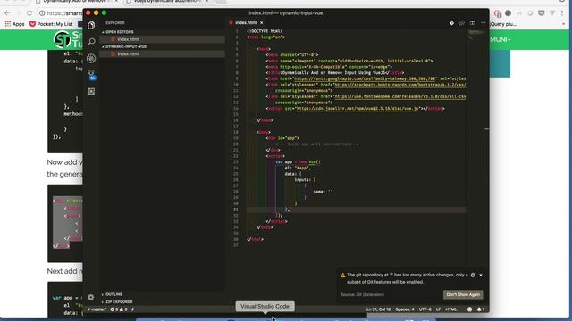 Dynamically Add or Remove Input Textbox using VueJS смотреть онлайн