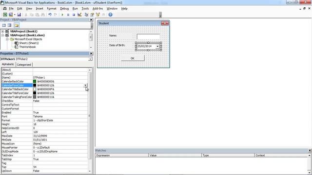 Excel Pop-up Calendar #8 DateTime Picker Control Formatting (VBA) смотреть онлайн