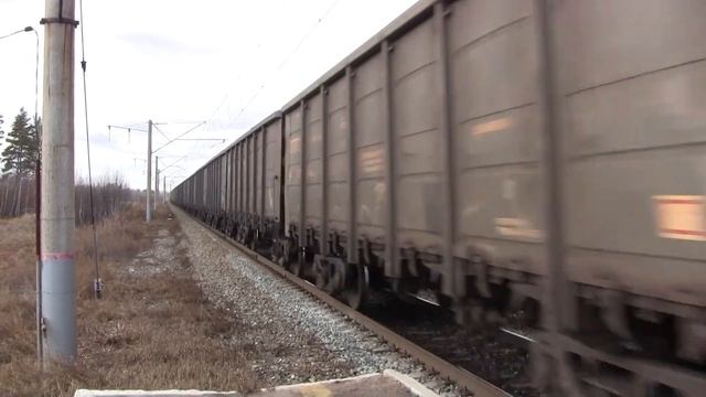 Электровоз 3ЭС5К 161 С грузовым поездом Вос Сиб жд смотреть онлайн