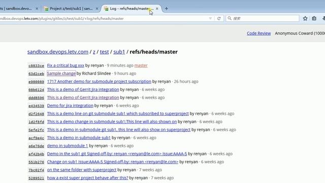gitiles Gerrit superproject git submodule смотреть онлайн
