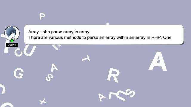 Array : php parse array in array смотреть онлайн