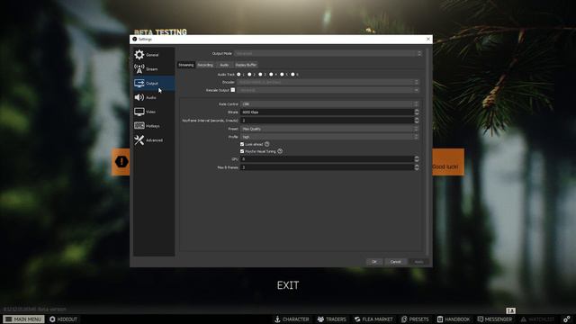Best OBS Settings For Escape From Tarkov
