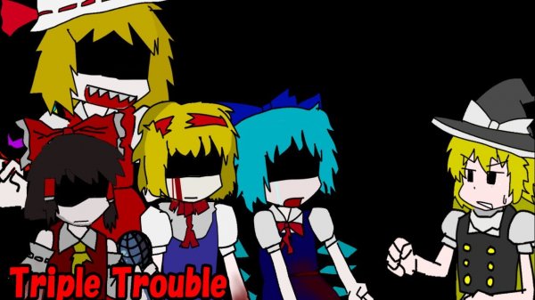 FNF Triple Trouble but Gensou Trouble