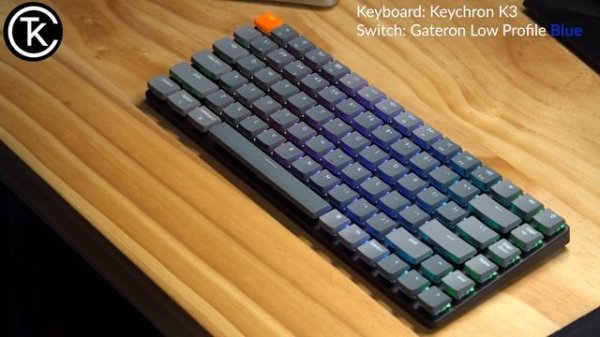 Keychron K3 Typing Sound Test: Gateron Low Profile Switches Red, Blue, Brown