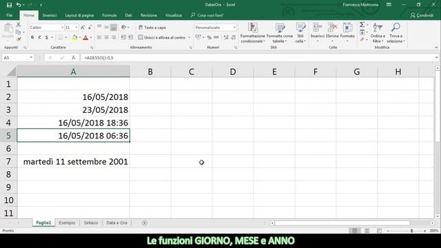 EXCEL tutorial 7I : Data e ora ( anche DATA.DIFF ) смотреть онлайн