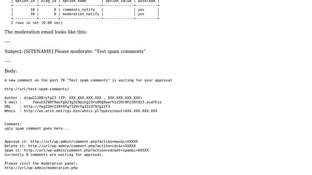 Wordpress: Stop wordpress from sending out moderation emails смотреть онлайн