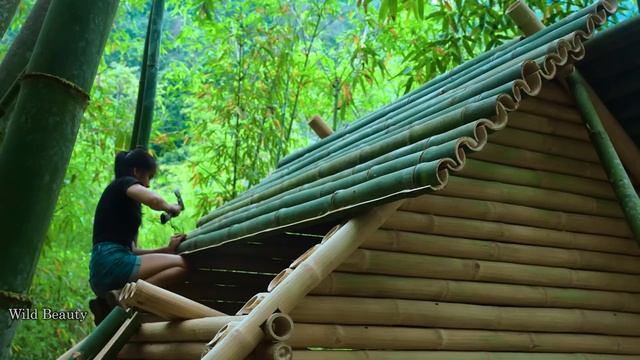 Full-video: 20 Days Building Cabin In The Bamboo Forest - Alone Determined From Start To Finish
