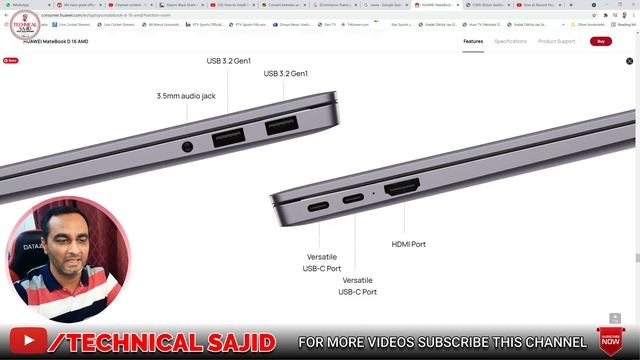 Huawei Matebook D16 AMD Unboxing | First Look | Full Specification | TECHNICAL SAJID