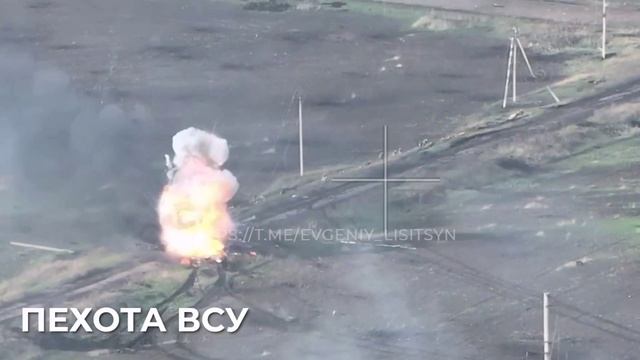 Уничтожение БМП-1 ВСУ на Бахмутском направлении. смотреть онлайн