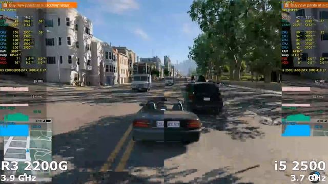 Ryzen 3 2200G OC 3.9 GHz Vs I5 2500 3.7 GHz Test In 13 Games | I5 2500 Vs R3 2200G