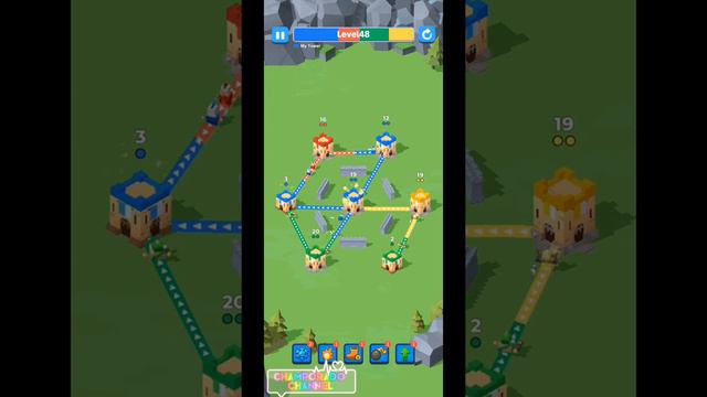 Gameplay CONQUER THE TOWER : Takeover, Level 47 & Level 48, Strategy Game, GameLord 3D, Android Gam