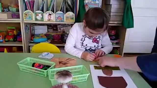 Видео «Аппликация Осенний гриб»