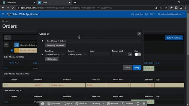 Create Chart & Group By Views using Actions Menu in Alternative Report Oracle APEX - Part 13 смотреть онлайн