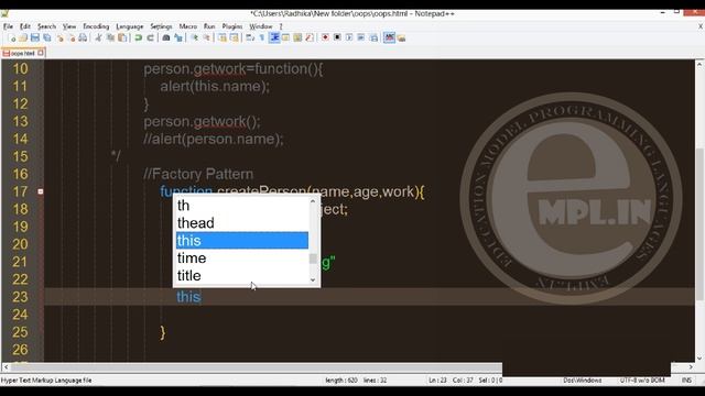 JavaScript tutorial in Hindi Part-7 OOPS смотреть онлайн