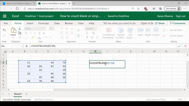How to count blank or empty cells in Excel and Google Sheets смотреть онлайн