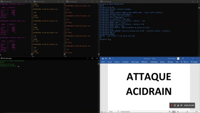 Attaque ACIDRain manuelle (PostgreSQL) смотреть онлайн