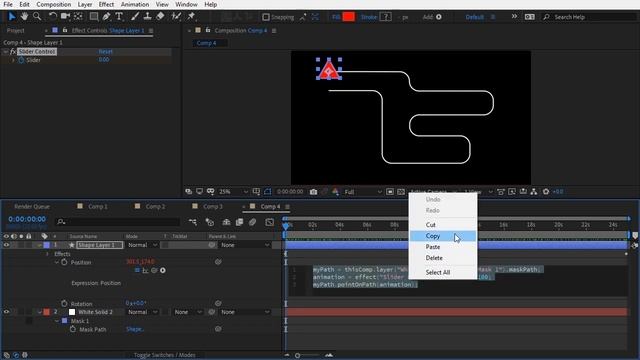 Align And Move A Layer Along A Path In After Effects смотреть онлайн