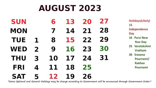 August Calendar 2023 смотреть онлайн