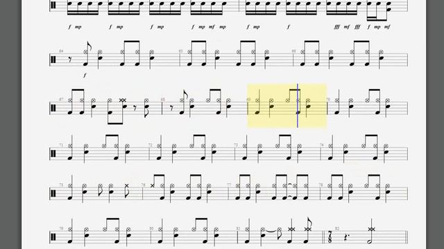 Metallica I Dissapear Drum tablature смотреть онлайн