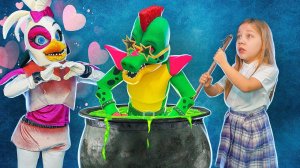 Xenia created a crush at the FNAF school! Security Breach avatars in real life!