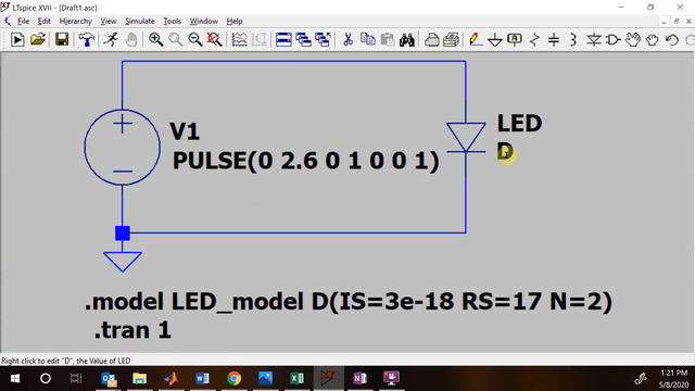 Lab 3 LTSPICE LED model смотреть онлайн