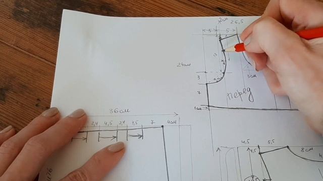 Построение и раскрой сарафана для девочки 6-7 лет 1 часть смотреть онлайн