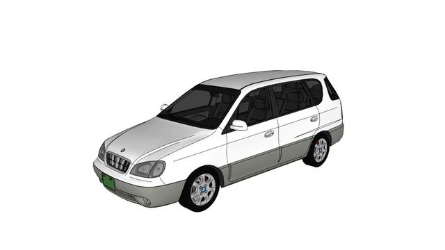 1999 KIA CARENS 3D MODEL смотреть онлайн