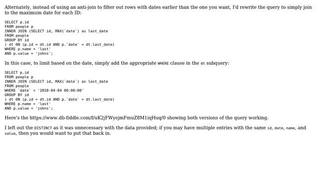 Databases: MySQL - Select when last entry before timestamp has specific value (3 Solutions!!) смотреть онлайн