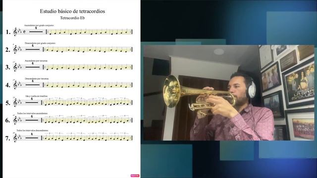 Study of tetrachords in trumpet, Eb tetrachord - Estudio de tetracordios en trompeta, tetracordio E смотреть онлайн