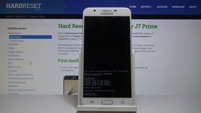 Factory Data Reset in SAMSUNG Galaxy J7 Prime - Bypass Screen Lock смотреть онлайн