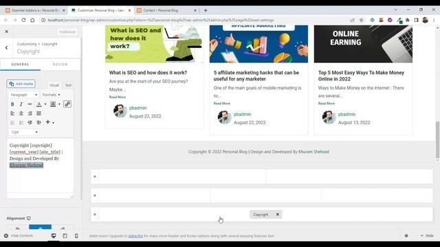 How to Customize WordPress Astra Theme | WordPress Tutorial for Beginners 2022 | Hindi смотреть онлайн