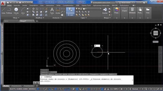 Autocad 2016 - Crear Circulos - Tutorial Básico 08 - En Español смотреть онлайн