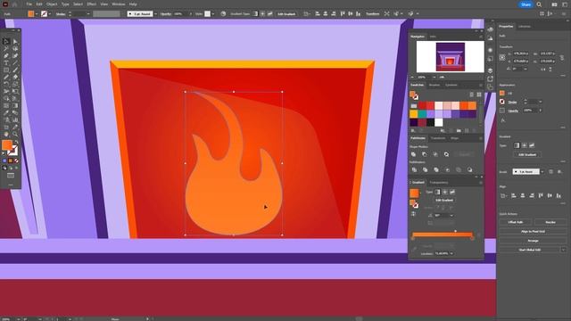 РИСУЕМ ПРАЗДНИЧНЫЙ КАМИН УРОК В ADOBE ILLUSTRATOR смотреть онлайн