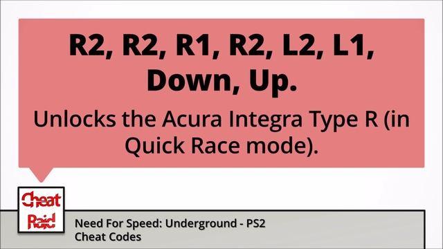 Need For Speed: Underground Cheat Codes | PS2 смотреть онлайн