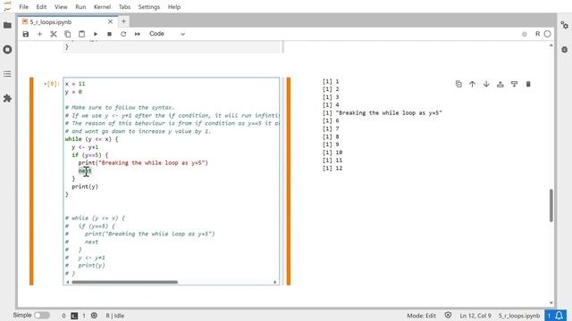 While Loop with Break and Next Statements in R #11 смотреть онлайн