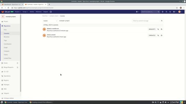 GIT 200x - Branching from a specific commit in Gitlab смотреть онлайн