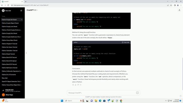 python check empty set смотреть онлайн