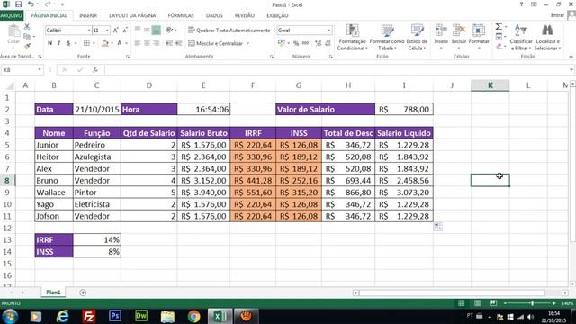 Curso de Excel 2013 - Aula 12 - Funções de Data e Hora e Planilha Financeira смотреть онлайн