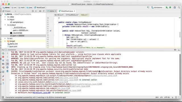 Map reduce output already exists IntelliJ Solution смотреть онлайн