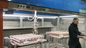 Работа покрасочного станка profi maxi со 100% загрузкой на двух столах #артробот