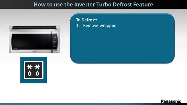 Panasonic - Microwave Ovens - NN-SE284 - How to use Turbo defrost. смотреть онлайн