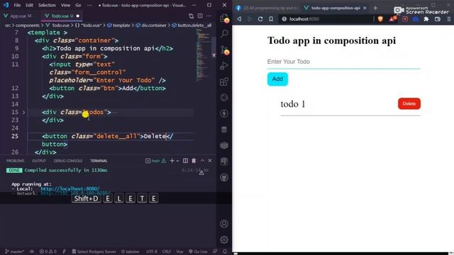 Build and Deploy Todo app in vuejs using composition api ???? смотреть онлайн