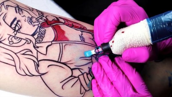 Harley Quinn Tattoo Time Lapse