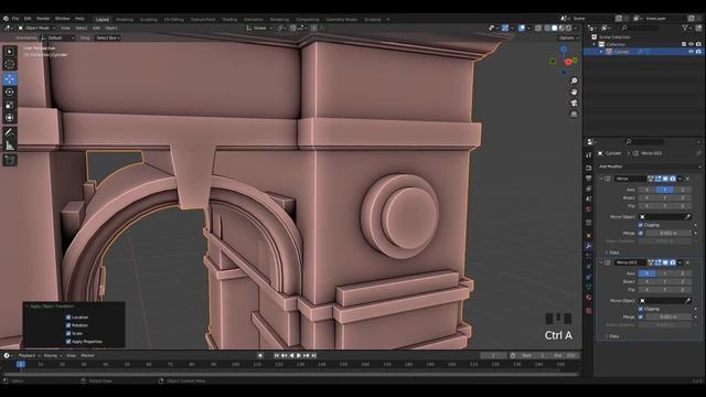 3D Model of India Gate in Blender tutorial смотреть онлайн