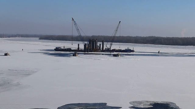 КРЕМЕНЧУГСКИЙ МЕГА-МОСТ. Новый мост, Кременчуг. 13.01.22 Велике Будівництво. Левый и правый берег. смотреть онлайн