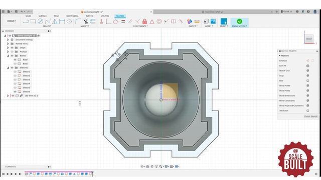Scale Built : Fusion 360 RC Crawler LED Spotlight Tutorial for 3D Printing смотреть онлайн