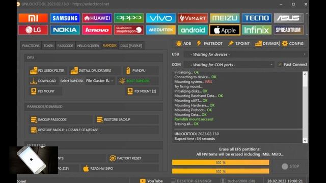 iphone 6s plus разблокировка сброс пароля обход пароля 27.02.2023 unlocktool смотреть онлайн