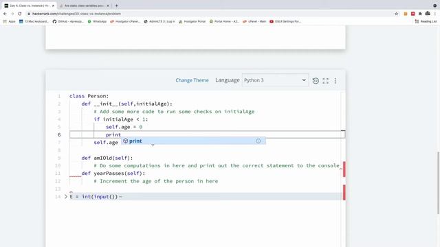 Day 4 - Class vs Instance Explained and Coded in Python - HackerRank Solution смотреть онлайн