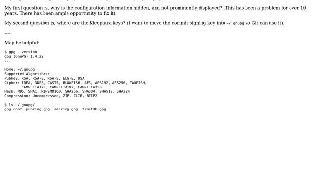 Filesystem location of Thunderbird+Enigmail+Kleopatra keys? смотреть онлайн